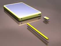 A 3D render of one of the notebook concepts. Render created by Joesph Han