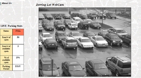 Live stats on the web page with video of the parking lot